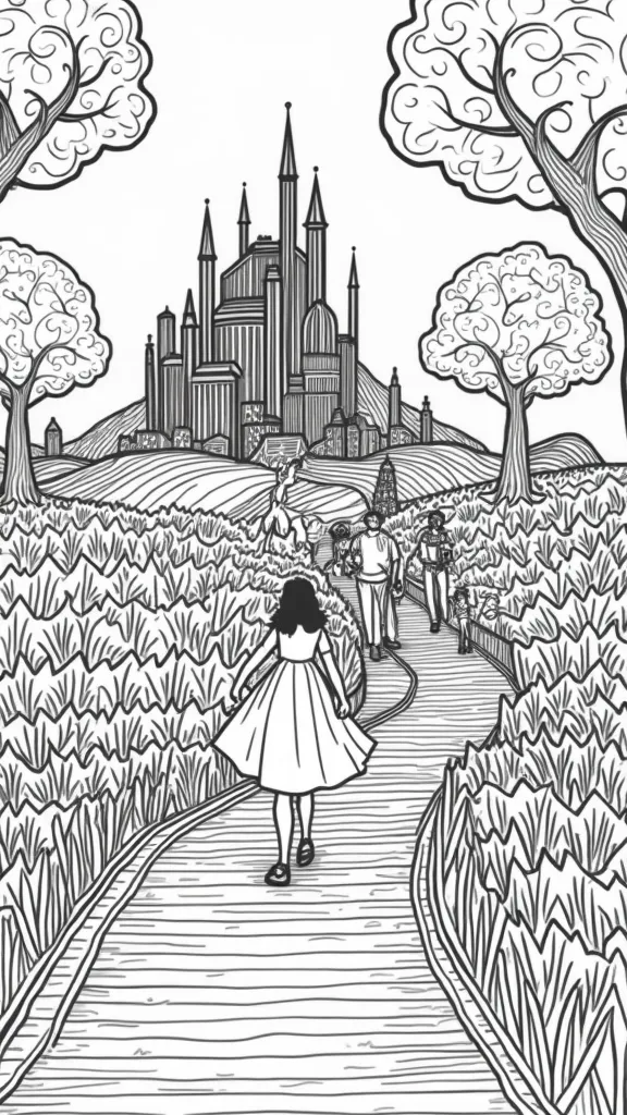 wizard of oz coloring page